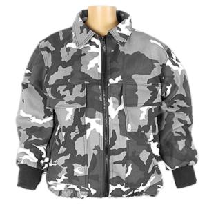 Geacă de camuflaj pentru copii, alb-negru 146/164
