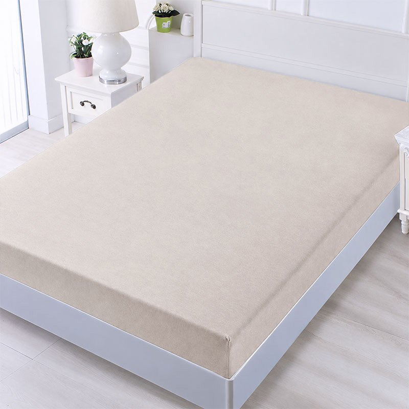 Cearșaf din bumbac pentru pat 180x200+25 cm bej