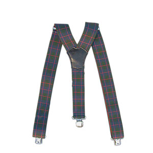 Bretele pentru pantaloni KARO verde-albăstrui