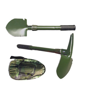 Lopată mică pliabilă verde