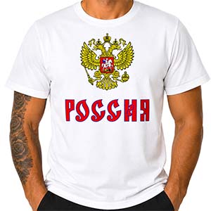 Tricou Russia alb