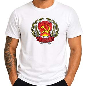 Tricou RSFSR alb