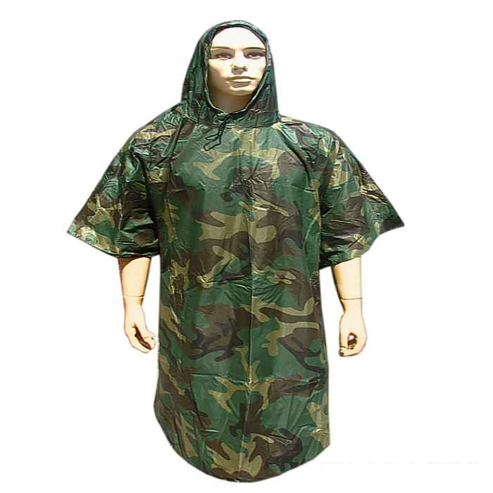 Poncho de camuflaj, woodland