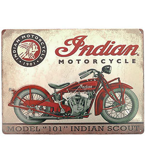 Tablă retro, Indian Motorcycle 101, 30x20cm