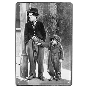 Tablă retro Charlie Chaplin 20x30 cm