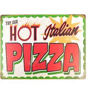 Tablă publicitară retro PIZZA 40x30cm