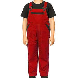 Pantaloni de lucru pentru copii NIKA roșu-negru 104-140