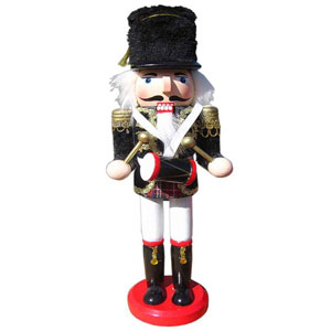 Figurină din lemn Spărgător de nuci, toboșar 30 cm