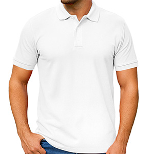 Tricou polo pentru bărbați, Gildan, alb