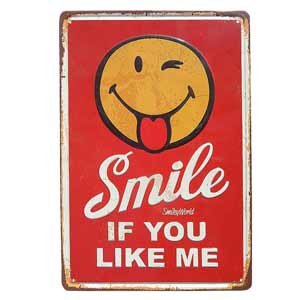 Tablă metalică Emoticon 20x30cm