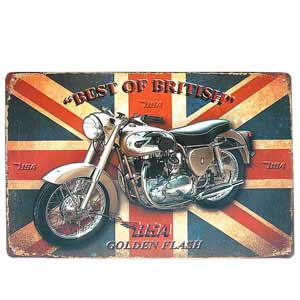 Tablă metalică retro Best of British BSA 30 x 20 cm