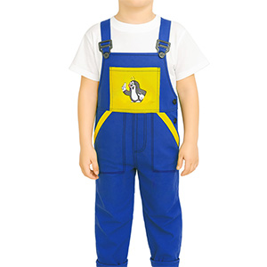 Pantaloni de lucru pentru copii cârtiță albastru-galben 104-134