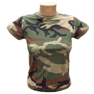 Tricou de camuflaj pentru damă US MFH woodland