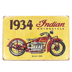Tablă metalică retro, Indian Motorcycle 1901