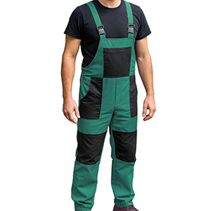 pantaloni de lucru cu bretele NIKA verde