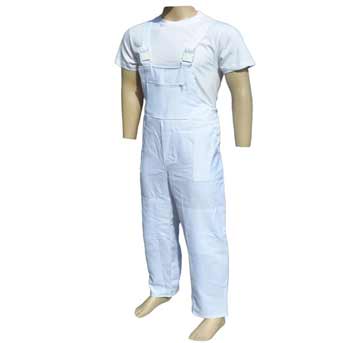 pantaloni de lucru cu bretele NIKA alb