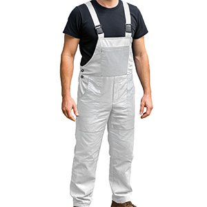 pantaloni de lucru cu bretele NIKA alb