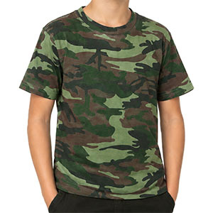 Tricou de camuflaj pentru copii, Woodland