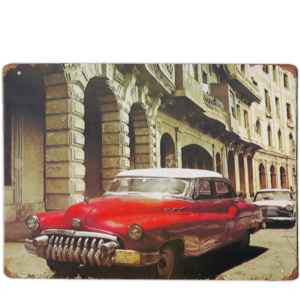 Tablă metalică retro Cuba 30x20 cm