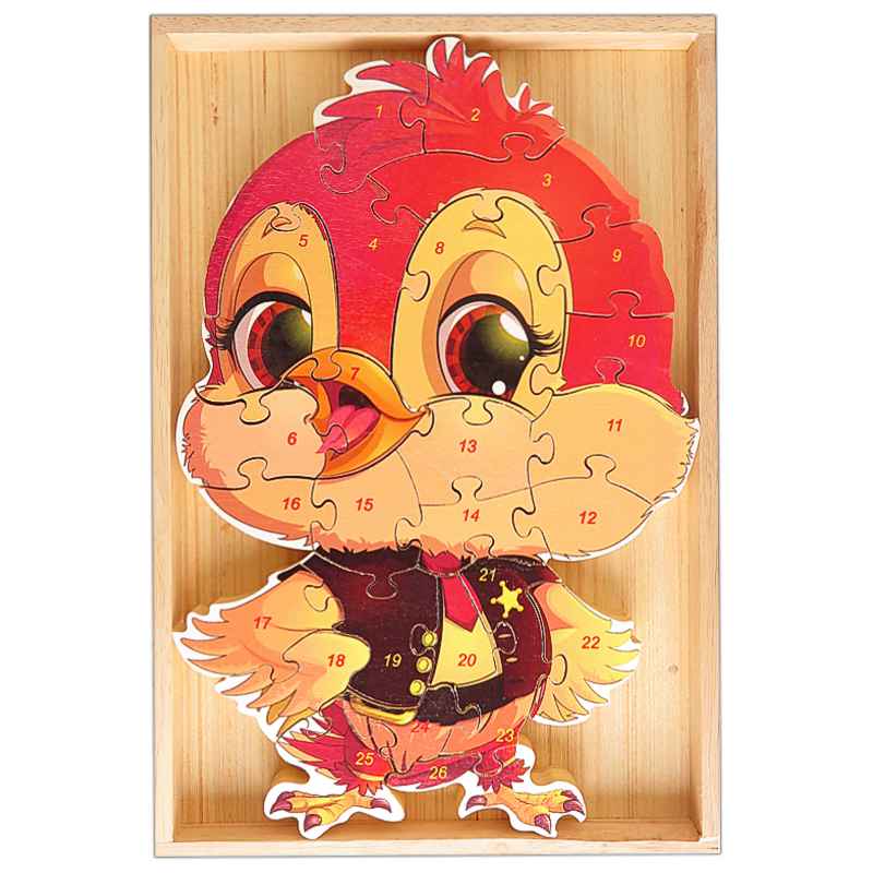 Puzzle din lemn Puișor