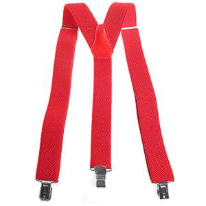 Bretele roșii pentru pantaloni 3x clip