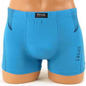 Boxeri din bambus Sport Pesail albastru deschis