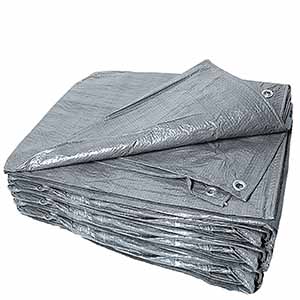  Prelată mare de acoperire argintie, 100g/m2, 10x15 m