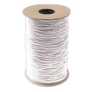 Elastic rotund 2mm alb metraj