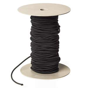 Elastic rotund 2mm negru metraj