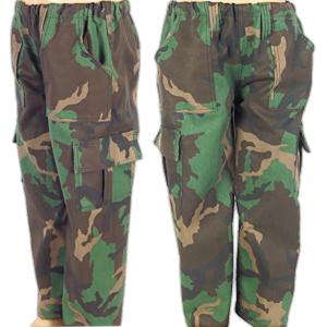 Pantaloni de camuflaj pentru copii Woodland 110/140 