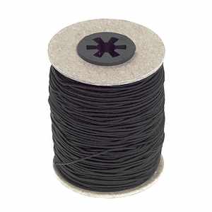 Elastic pentru pălărie rotund, 1mm negru