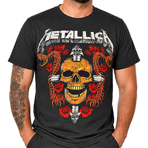 Tricou Metallica Skull Latin Cross