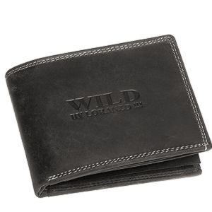 Portofel din piele WILD negru 984 