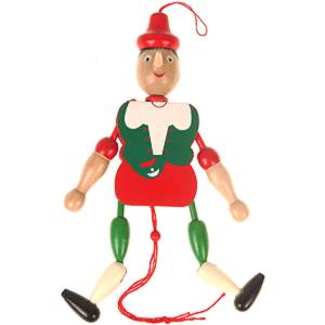 Pinocchio din lemn Italia 20cm