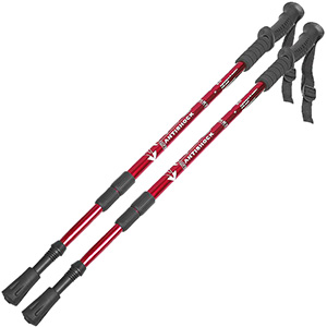 Set bețe trekking AntiShock roșu