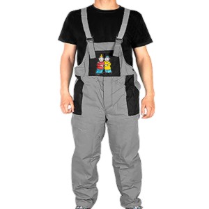 Pantaloni de lucru cu bretele Pat Mat Gri