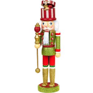 Spărgător de nuci cu sceptru, auriu 39 cm