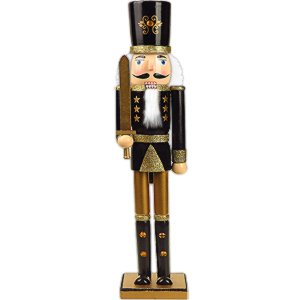 Soldat Spărgător de nuci negru, 70cm