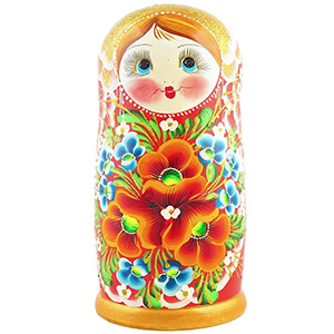  Set 7 păpuși rusești Matrioșka din lemn, 22 cm
