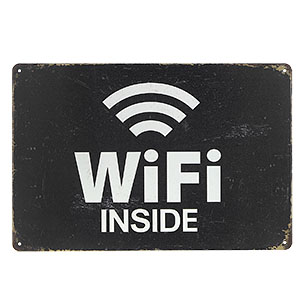  Tablă RETRO WiFi INSIDE semn 30x20