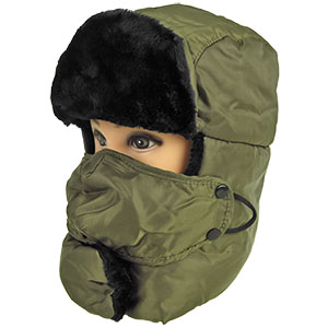 Căciulă tip aviator verde