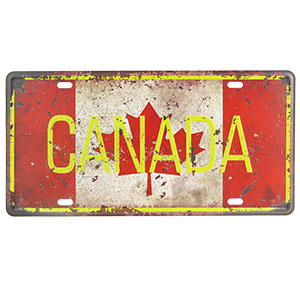 Retro plăcuță de înmatriculare, Canada, 30x15cm