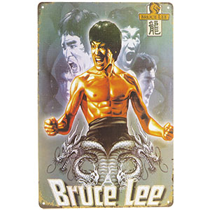 Tablă metalică Bruce Lee 20x30cm