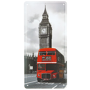 Tablă metalică London 16x31cm
