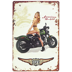 Tablă retro Harley Davidson Military 20x30cm