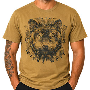Tricou Night Wolf kaki