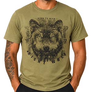 Tricou Night Wolf olive
