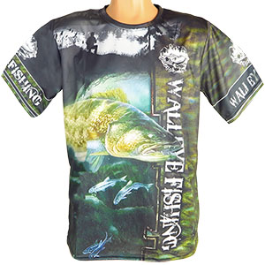 Tricou de pescuit Walleye Șalău