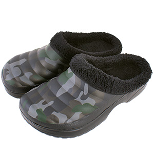 Șlapi izolați pentru bărbați, camuflaj închis