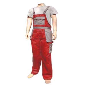 Pantaloni de lucru cu bretele Max Evolution roșii